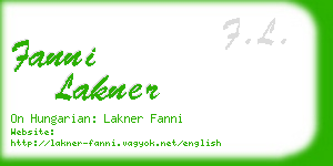 fanni lakner business card